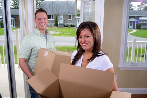 Moving truck loaded with household furniture for a quoted removal job