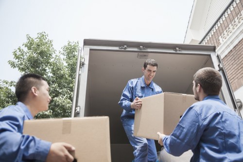 Professional handling of office furniture during a business move