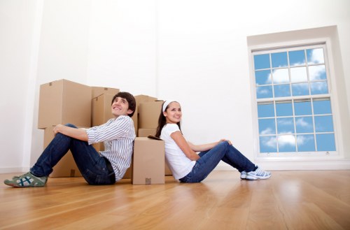 Protecting furniture with wrapping materials before moving