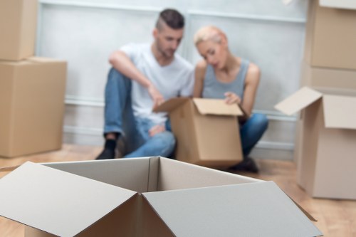 Packing supplies used to protect furniture during moving