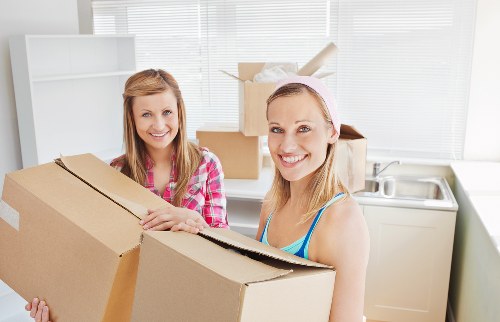 Careful packing and wrapping of household furniture