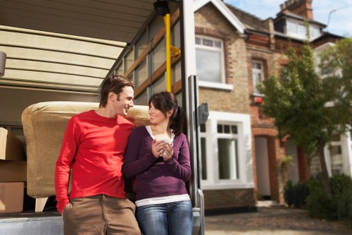 Securely arranged furniture inside a removal vehicle for safe delivery
